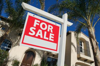 Sold Home For Sale Sign and New House (copy) (copy) (copy)